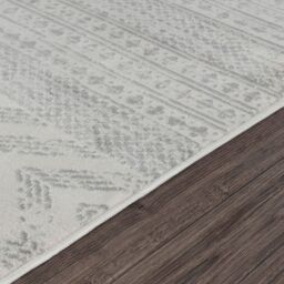 Livabliss Roma-Modern Grey Off-White Charcoal Living Dining Bedroom Rug in Taupe - Size: 160 cm diameter - thumbnail 3