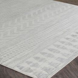 Livabliss Roma-Modern Grey Off-White Charcoal Living Dining Bedroom Rug in Taupe - Size: 160 cm diameter - thumbnail 6