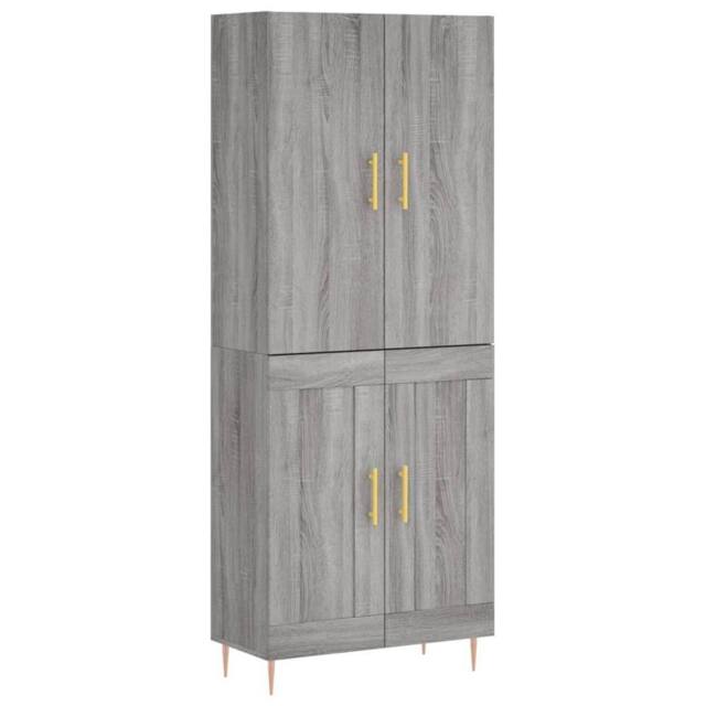 Berkfield Home Highboard Grey Sonoma 69.5x34x180 cm Engineered Wood - image 1