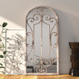Berkfield Home Mirror Sand 100x45 cm Iron for Indoor Use in Beige