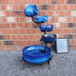 Monstershop Blue 4 Tier Spilling Bowls Water Feature - thumbnail 4
