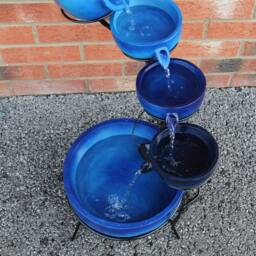 Monstershop Blue 4 Tier Spilling Bowls Water Feature - thumbnail 9