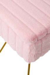 Living and Home Modern Upholstered Storage Ottoman Vanity Stool in Pink - thumbnail 7