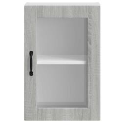 Berkfield Home Kitchen Wall Cabinet with Glass Door¬†Porto Grey Sonoma - thumbnail 6