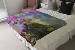 Benjamin Tate Design London Bridge View Blanket in Natural - Size: 120 cm x 150 cm - thumbnail 3