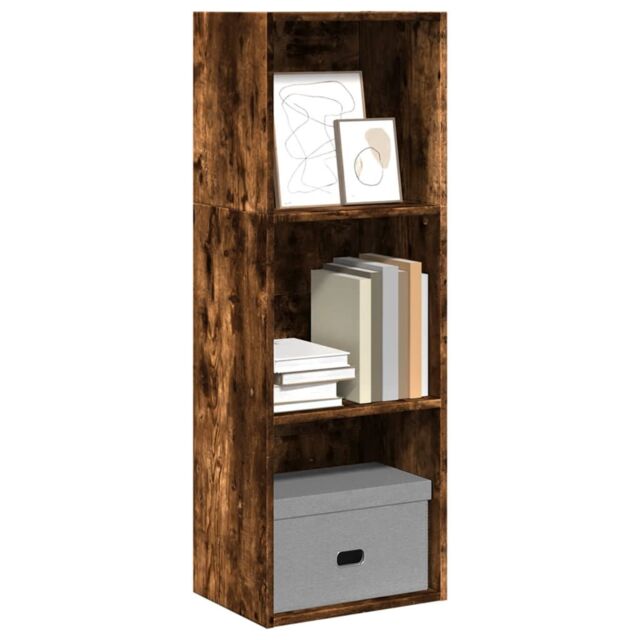 Berkfield Home Bookcase Smoked Oak 40x30x114 cm Engineered Wood in Brown - Size: 40 x 30 x 114 cm - image 1