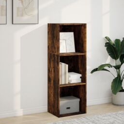 Berkfield Home Bookcase Smoked Oak 40x30x114 cm Engineered Wood in Brown - Size: 40 x 30 x 114 cm - thumbnail 3
