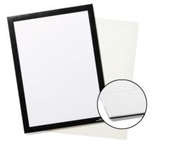 Durable Duraframe Grip Fabric Adhesive Magnetic Signage Frame - A4 - Black - Size: 1 Pack - thumbnail 2