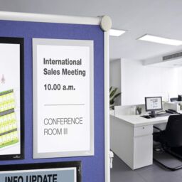 Durable Duraframe Grip Fabric Adhesive Magnetic Signage Frame - A4 - Black - Size: 1 Pack - thumbnail 7