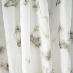 KORVIXA Marble Shower Curtain with 12 Hooks in White - Size: 180 cm width x 180 cm drop - thumbnail 5