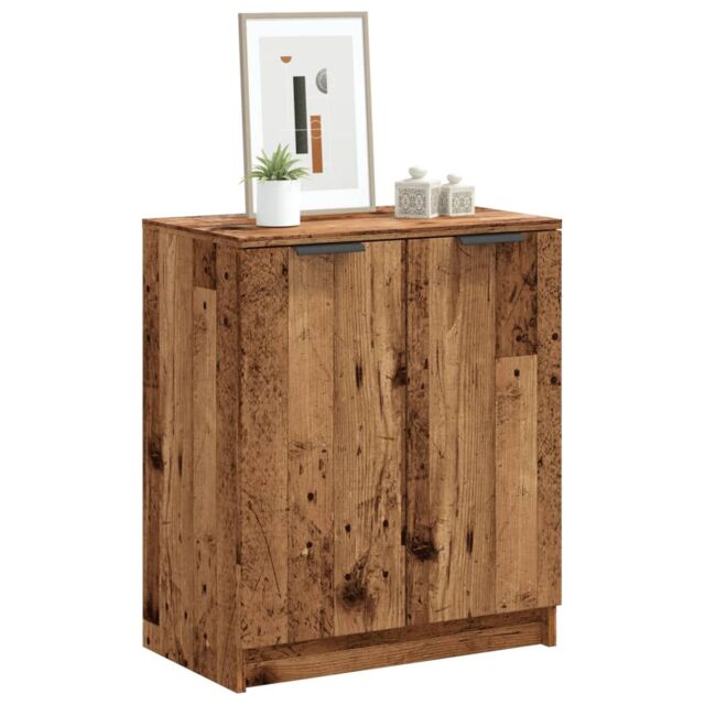 Berkfield Home Shoe Cabinet Old Wood 59x35x70 cm Engineered Wood in Brown - Size: 59 x 35 x 70 cm - image 1