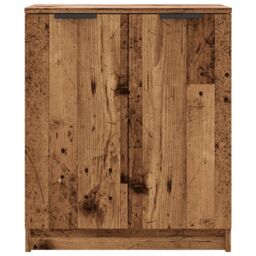 Berkfield Home Shoe Cabinet Old Wood 59x35x70 cm Engineered Wood in Brown - Size: 59 x 35 x 70 cm - thumbnail 4