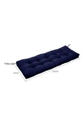 Garden Sanctuary 130cm W x 50cm D Navy Blue Outdoor Waterproof Sunproof Bench Cushion - Size: 130 cm W x 50 cm D - thumbnail 2
