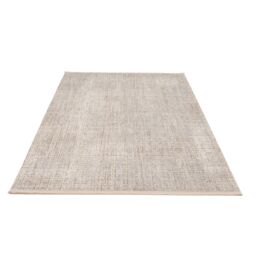 Kukoon Grey Striped Distressed Living Room Area Rug Bedroom Floor Runner Mat in Beige - Size: 200 cm x 290 cm - thumbnail 4
