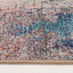 Kukoon Washable Runner Rug Beige Metallic Long Hallway Carpet Mat 60cm x 240cm in Light Pink - Size: 60 cm x 240 cm - thumbnail 3