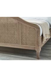 Julian Bowen Fleur Rattan Headboard Bed in Natural - Size: Double - thumbnail 5