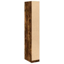 Berkfield Home Wardrobe Smoked Oak 30x50x200 cm Engineered Wood in Brown - Size: 30 x 50 x 200 cm - thumbnail 6