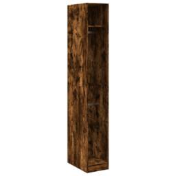 Berkfield Home Wardrobe Smoked Oak 30x50x200 cm Engineered Wood in Brown - Size: 30 x 50 x 200 cm - thumbnail 1