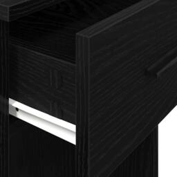 Berkfield Home Durable Computer Tower Stand with Drawer Black 35x45x77 cm - Size: 35 x 45 x 77 cm - thumbnail 8