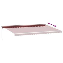 Berkfield Home Manual Retractable Awning Burgundy 600x350 cm in Red - thumbnail 5