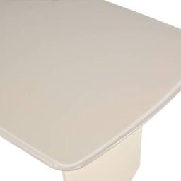 sweeek Dining table with tempered glass top, sandblasted finish, seats 8 in Cream - thumbnail 4