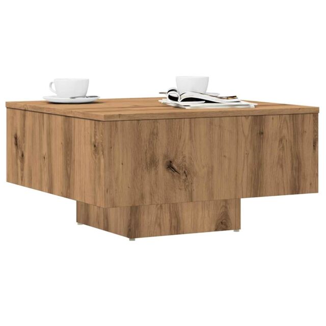 Berkfield Home Coffee Table Artisan Oak 60x60x31.5 cm Engineered Wood in Brown - image 1