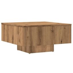Berkfield Home Coffee Table Artisan Oak 60x60x31.5 cm Engineered Wood in Brown - thumbnail 6