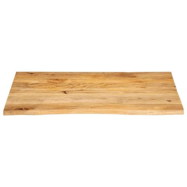 Berkfield Home Table Top Live Edge 100x80x3.8 cm Solid Wood Mango in Brown - image 1