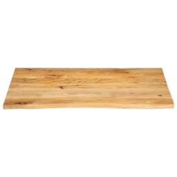 Berkfield Home Table Top Live Edge 100x80x3.8 cm Solid Wood Mango in Brown - thumbnail 1