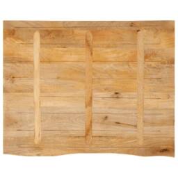 Berkfield Home Table Top Live Edge 100x80x3.8 cm Solid Wood Mango in Brown - thumbnail 5