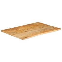 Berkfield Home Table Top Live Edge 100x80x3.8 cm Solid Wood Mango in Brown - thumbnail 3