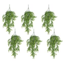 Leaf Artificial Hanging Trailing Plant UV Fire Resistant Foliage Plant 81cm Pack of 6 in Green - thumbnail 1
