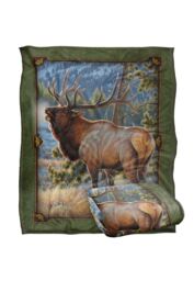 JQ Licensing Cf-Jp Elk Meadow Silky Touch Super Soft Throw Blanket 152 X 127 cm in White - thumbnail 2