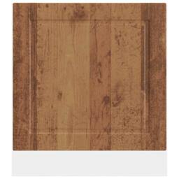 Berkfield Home Dishwasher Panel Porto Old Wood 60x1.5x67 cm Engineered Wood in Brown - thumbnail 4