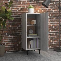 Berkfield Home Sideboard Grey Sonoma 34.5x34x90 cm Engineered Wood - thumbnail 1