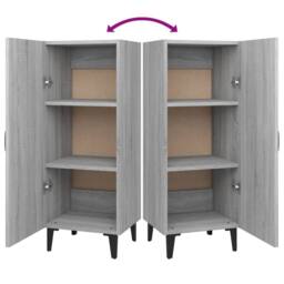 Berkfield Home Sideboard Grey Sonoma 34.5x34x90 cm Engineered Wood - thumbnail 9