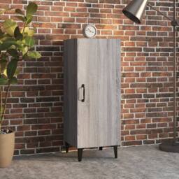 Berkfield Home Sideboard Grey Sonoma 34.5x34x90 cm Engineered Wood - thumbnail 2