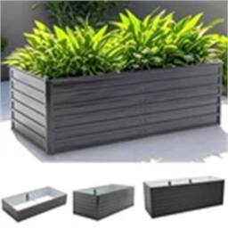 Nordara 190*34-Outdoor Planter Vegetable Flower Planting Box in Black - Size: 2kg - thumbnail 4
