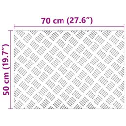 Berkfield Home Aluminum Checker Plates 4 pcs Anti-Slip 70x50 cm in Grey - Size: Medium - thumbnail 6
