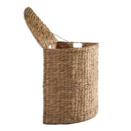 CALICOSY Corner Laundry Basket In Water Hyacinth - H66 Cm in Light Brown