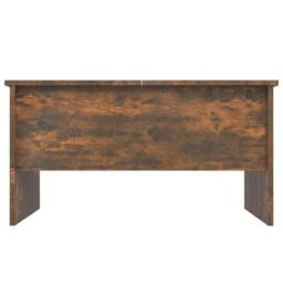 Berkfield Home Modern Coffee Table Smoked Oak 80x50x42.5 cm Engineered Wood in Brown - thumbnail 6