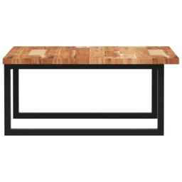 Berkfield Home Basin Shelf Wall Mounted Steel & Solid Wood Acacia in Brown - thumbnail 5
