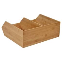 Havendro 2PCS Double Compartment Wooden Cosmetic Organiser Makeup Storage in Natural - thumbnail 2