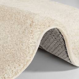 THE RUGS Fergus Design Deep Pile Round Rug Soft 22mm Plush Geometric in Cream - Size: 160 cm diameter - thumbnail 2