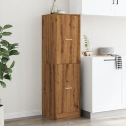 Berkfield Home Apothecary Cabinet¬†Artisian Oak 40x41x144.5 cm Engineered Wood in Brown - thumbnail 4