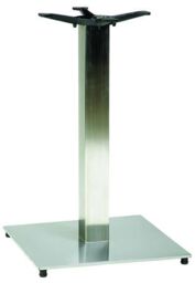 netfurniture Pluto Square Stainless Steel Table Base in Silver