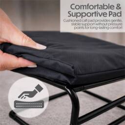 EONLION Padded for Comfort Support Footstool Elevates Legs to Aid Rest in Black - Size: 100 cm - thumbnail 5
