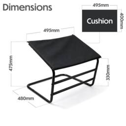 EONLION Padded for Comfort Support Footstool Elevates Legs to Aid Rest in Black - Size: 100 cm - thumbnail 2