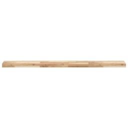 Berkfield Home Floating Shelves 2 pcs 160x20x4 cm Untreated Solid Wood Acacia in Brown - Size: 160 x 20 x 4 cm - thumbnail 4