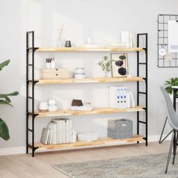 Berkfield Home Floating Shelves 2 pcs 160x20x4 cm Untreated Solid Wood Acacia in Brown - Size: 160 x 20 x 4 cm